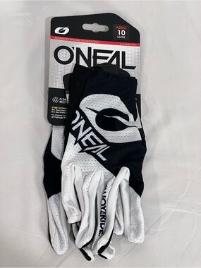 O'NEAL Men's Black and White Riding Gloves - Large